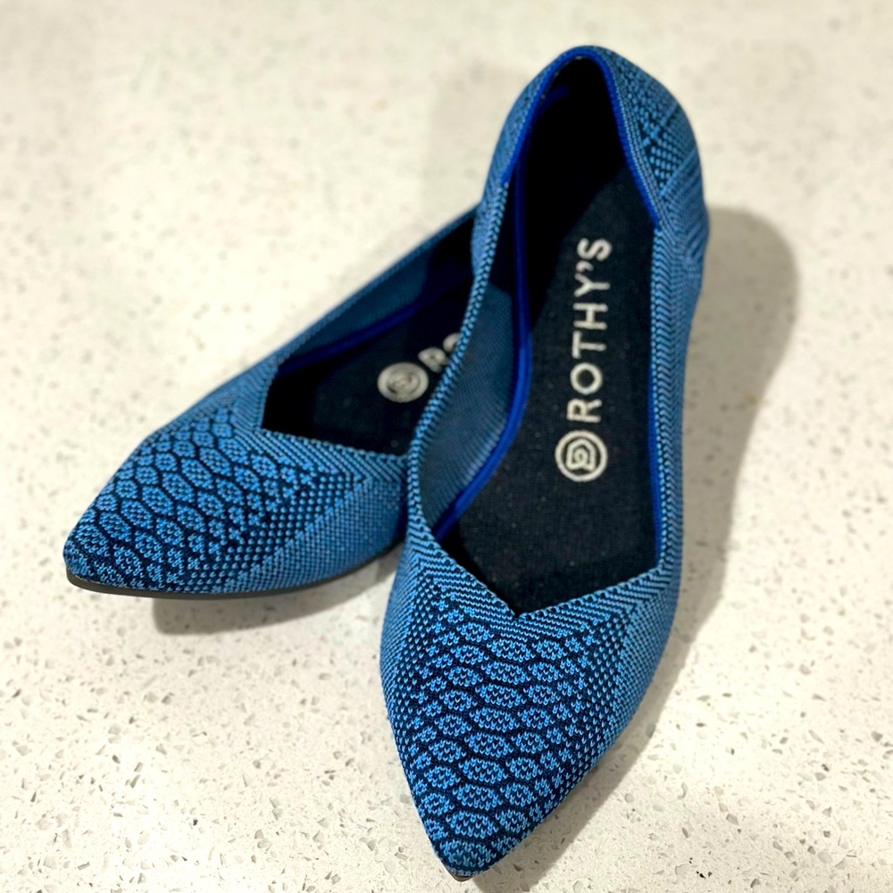 Rothy’s Lapis Python Point Women’s Flats